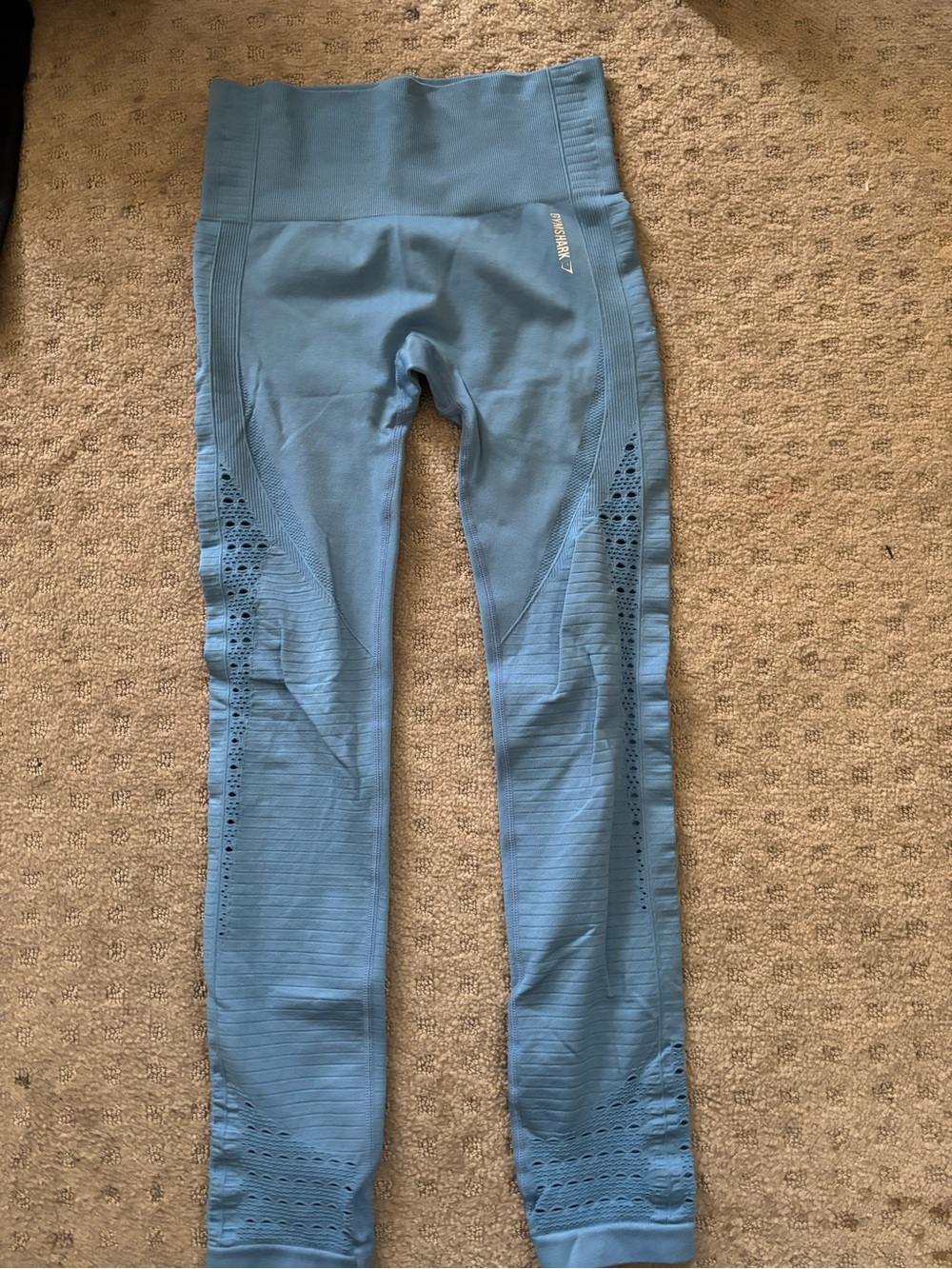 Gymshark Seamless High-Waist Leggings in Steel Blue